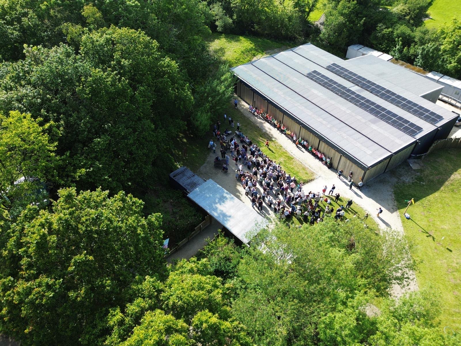 Aerial view of the Sterts site today