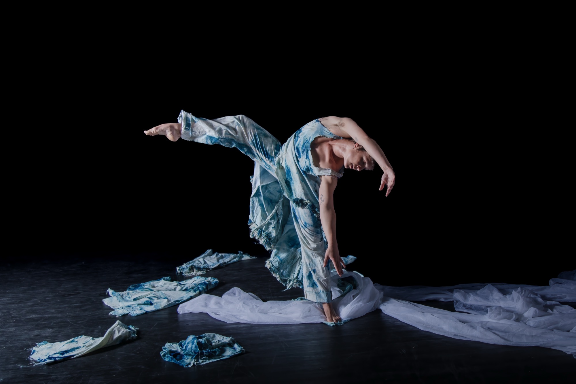 A dance company performing on the Sterts stage