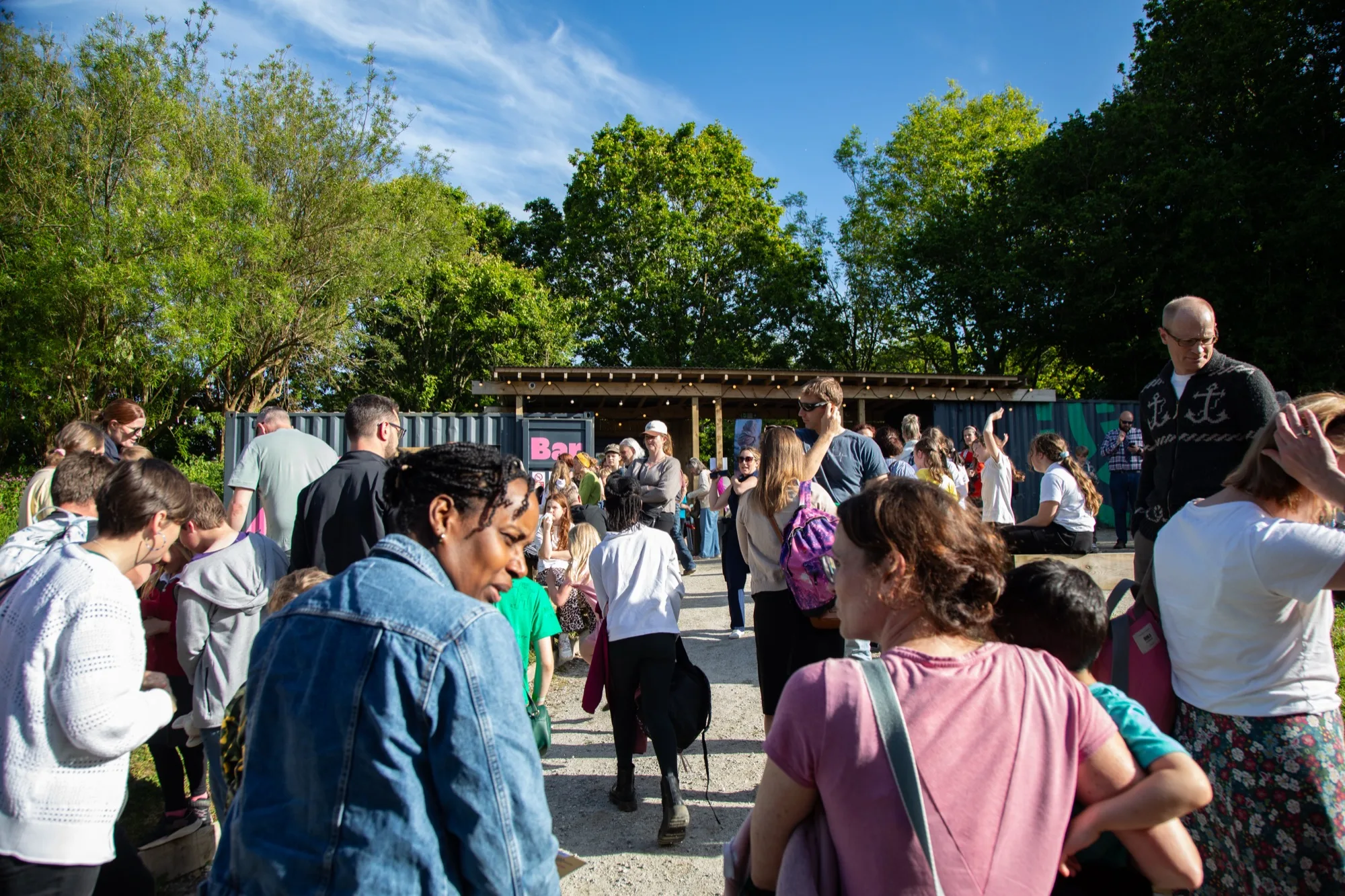 An audience gathered for an event in the Barn Theatre at Sterts