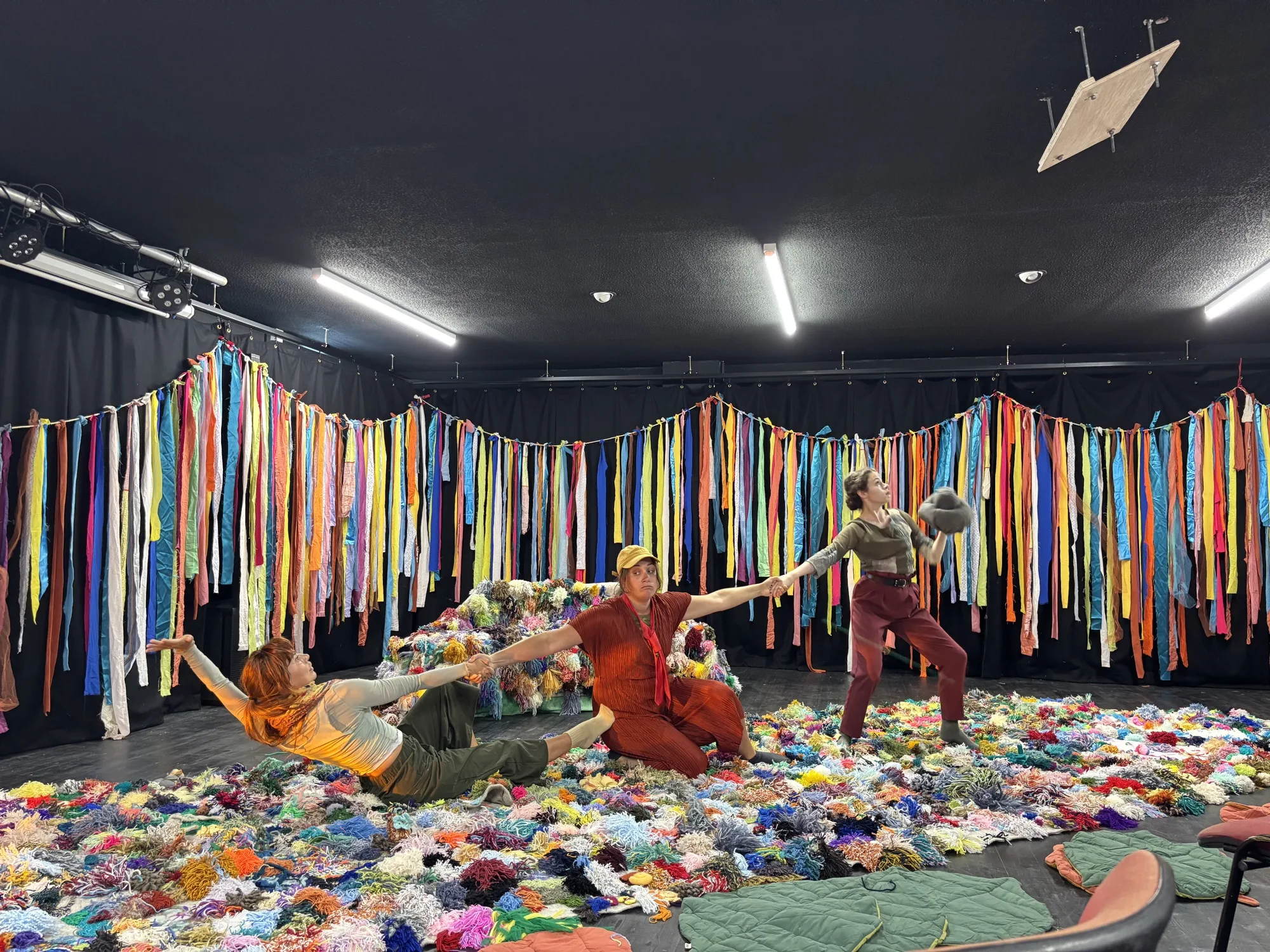 A company rehearsing inside the Sturrock Studio